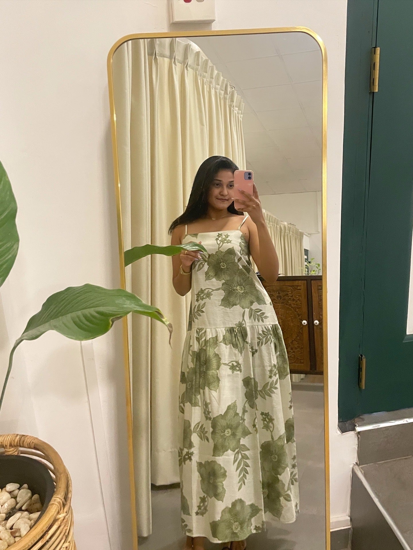 Paradise Bird Green and White