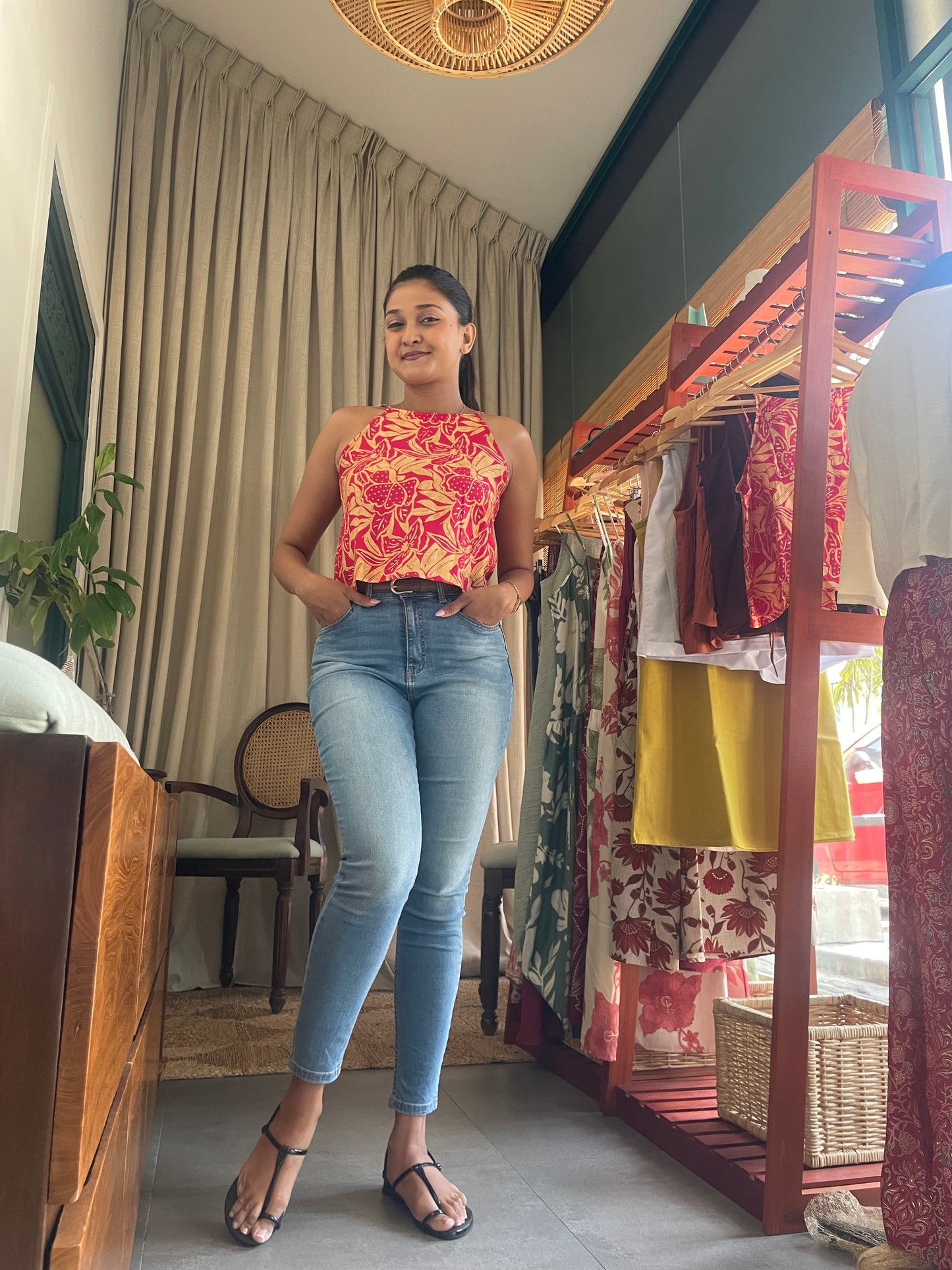 Dolly Top Red and Gold