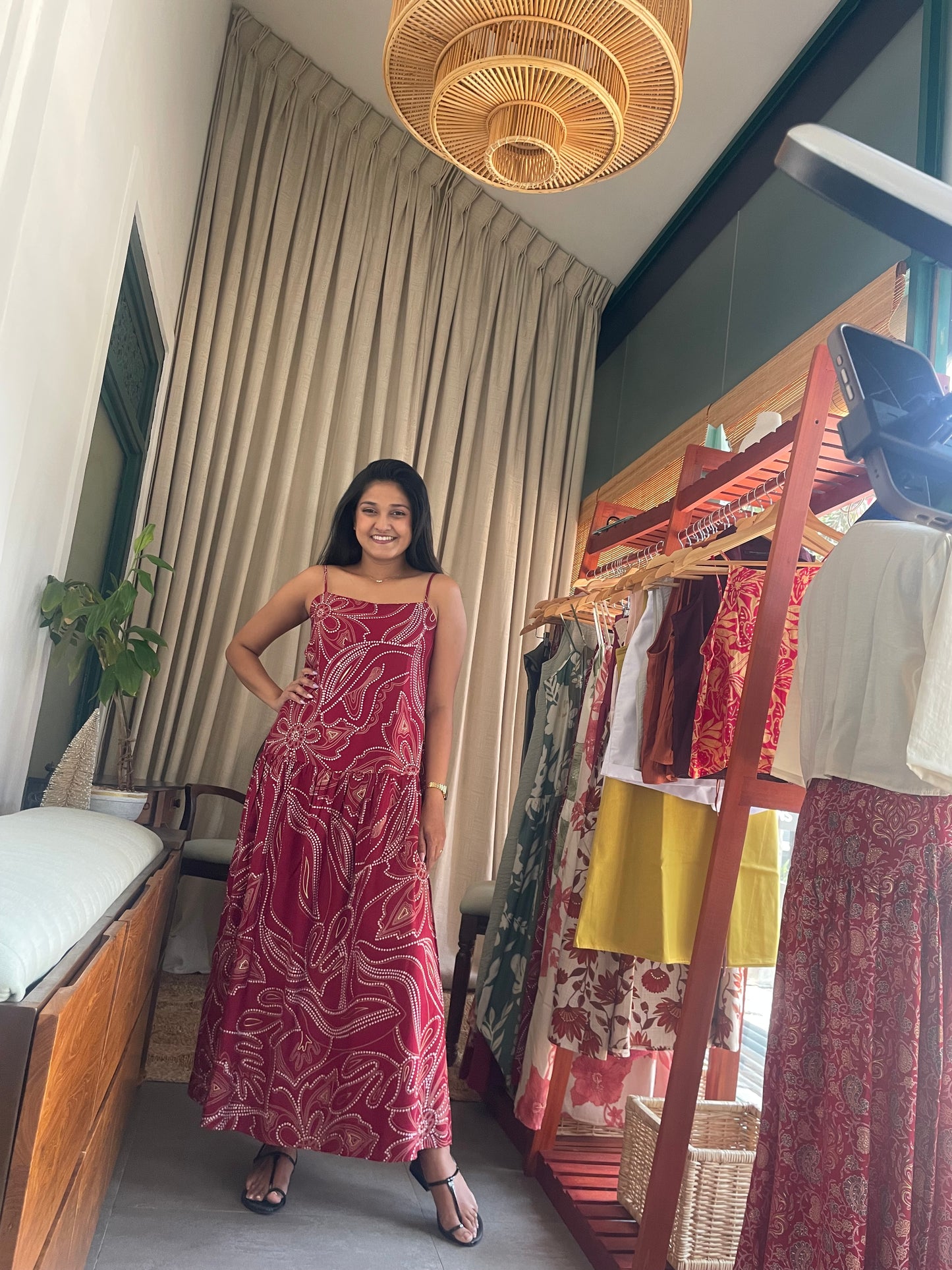 Paradise Bird Dress Red