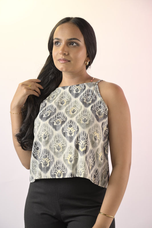 Blur and black Dolly top