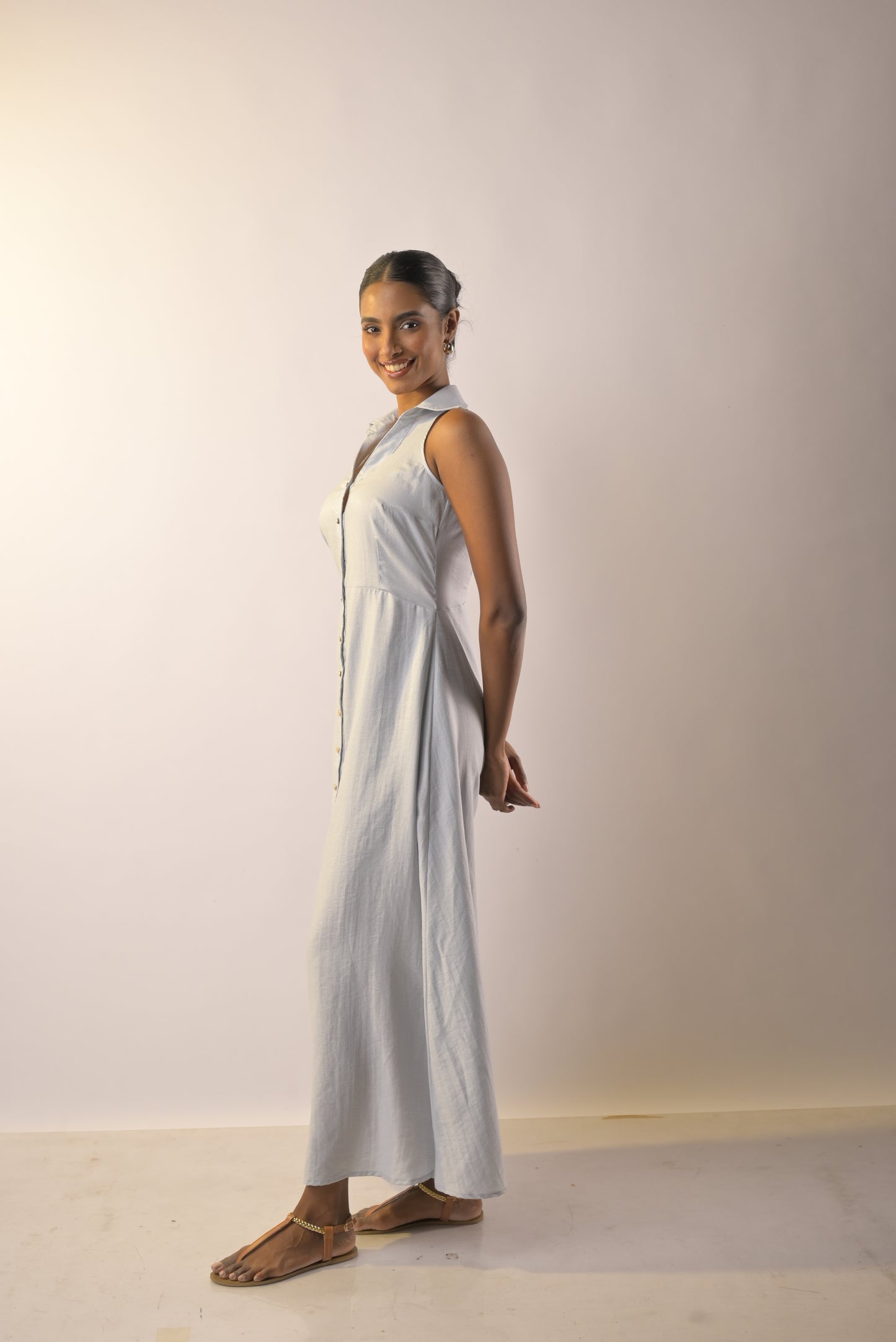 Mary Shirt Dress - Baby Blue