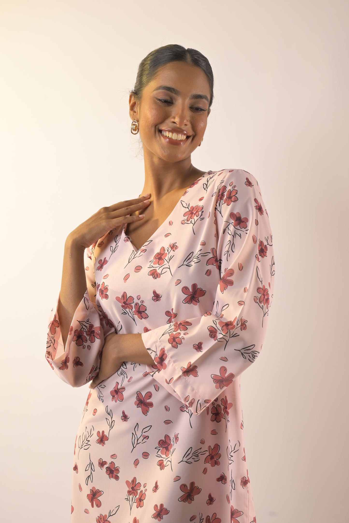 Tina Dress - Pink floral