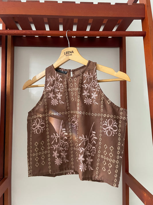 Ithara Top Brown simple