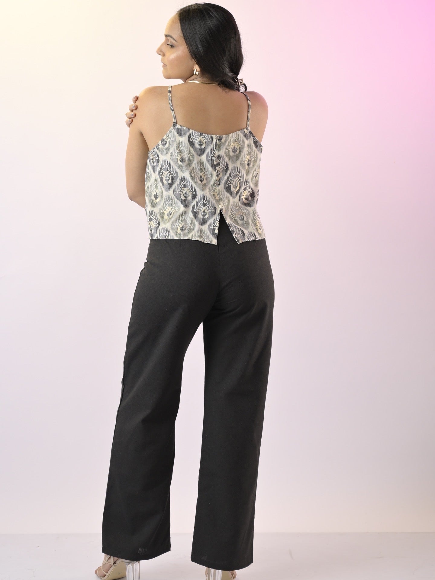 Blur and black Dolly top