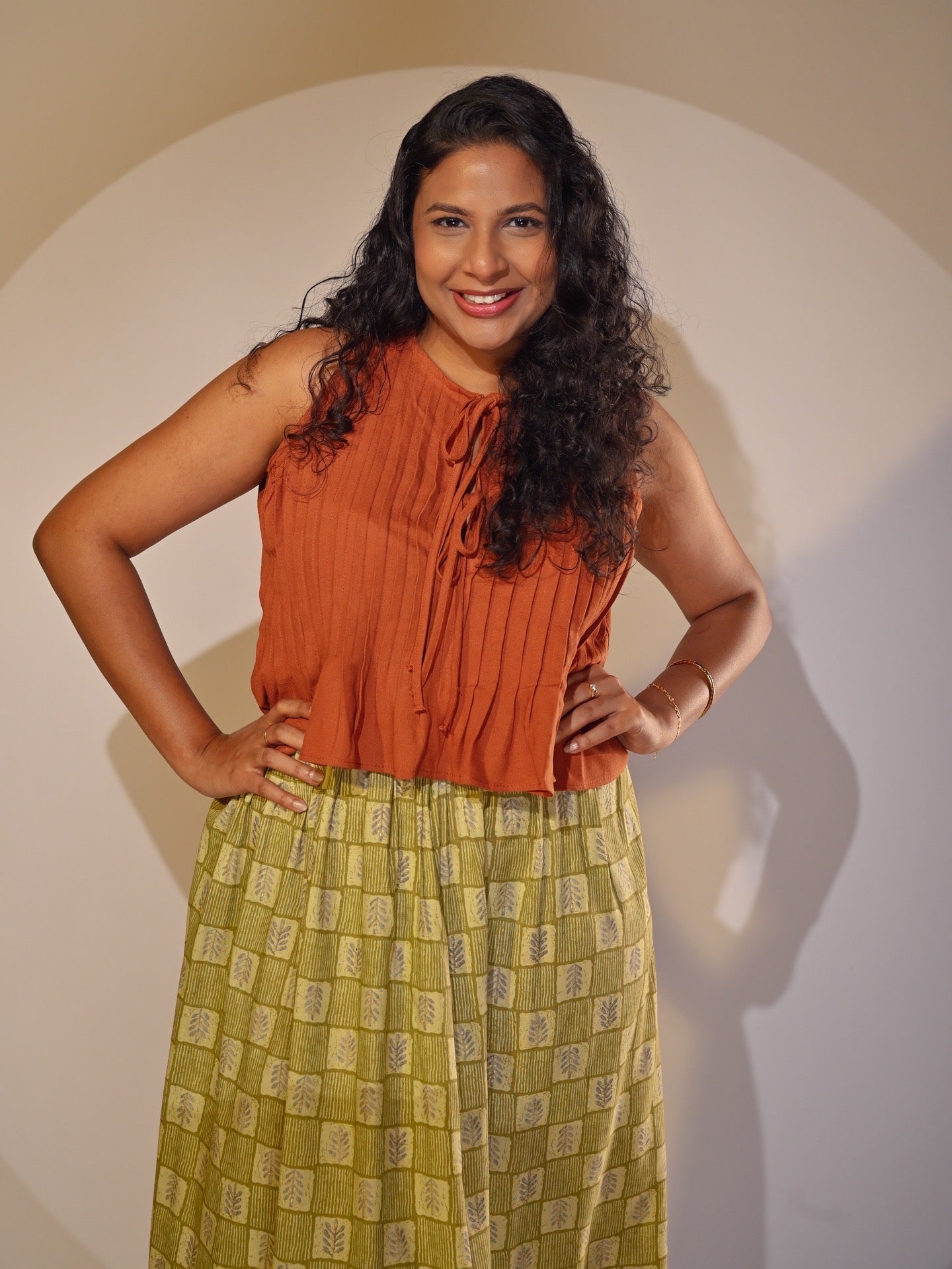 Gabrielle Pin Tucks Top