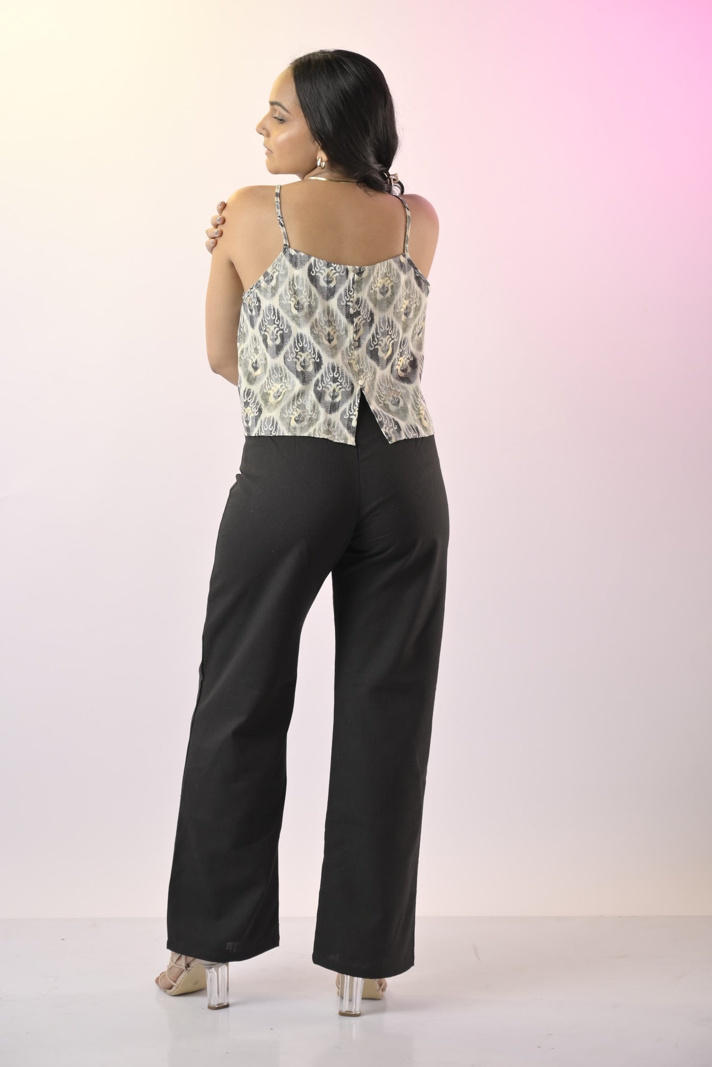 Black linen pant